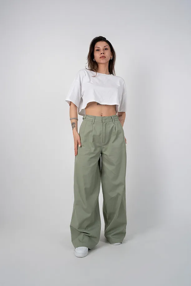 Rahat Kesim Kemer Detaylı Cool Pantolon