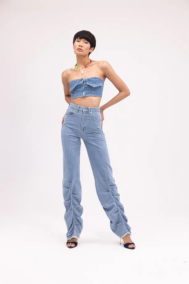 Tasarım Paça Detaylı Jean